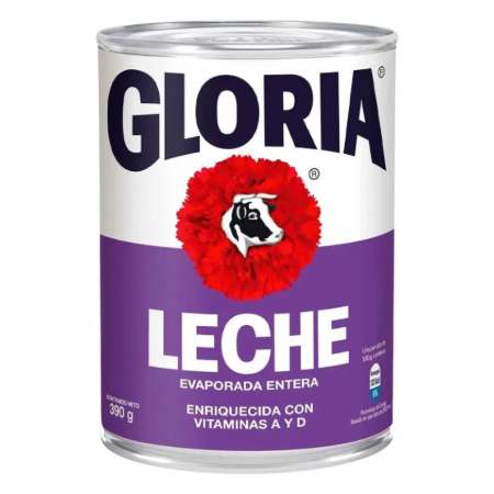 GLORIA LECHE EVAPORADA ENT. 390GR TARRO MORADO