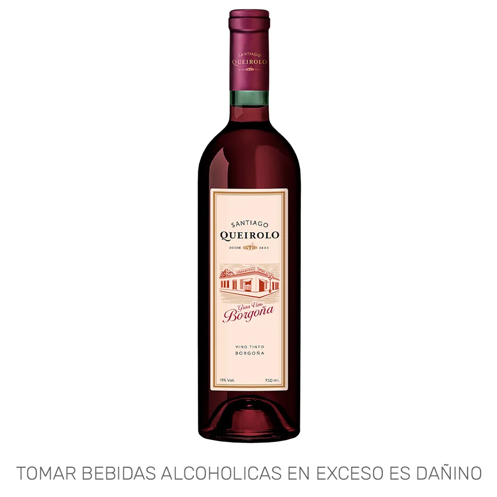 VINO SANTIAGO QUEIROLO BORGONA 750ML