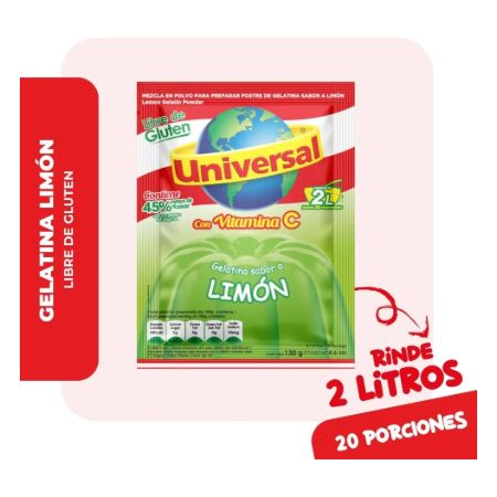 GELATINA UNIVERSAL LIMON 130G