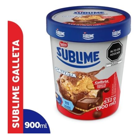 SUBLIME HEL GALLETA 900ML