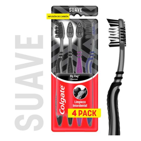 COLGATE CEP ZIG ZAG CARBON PACK X4